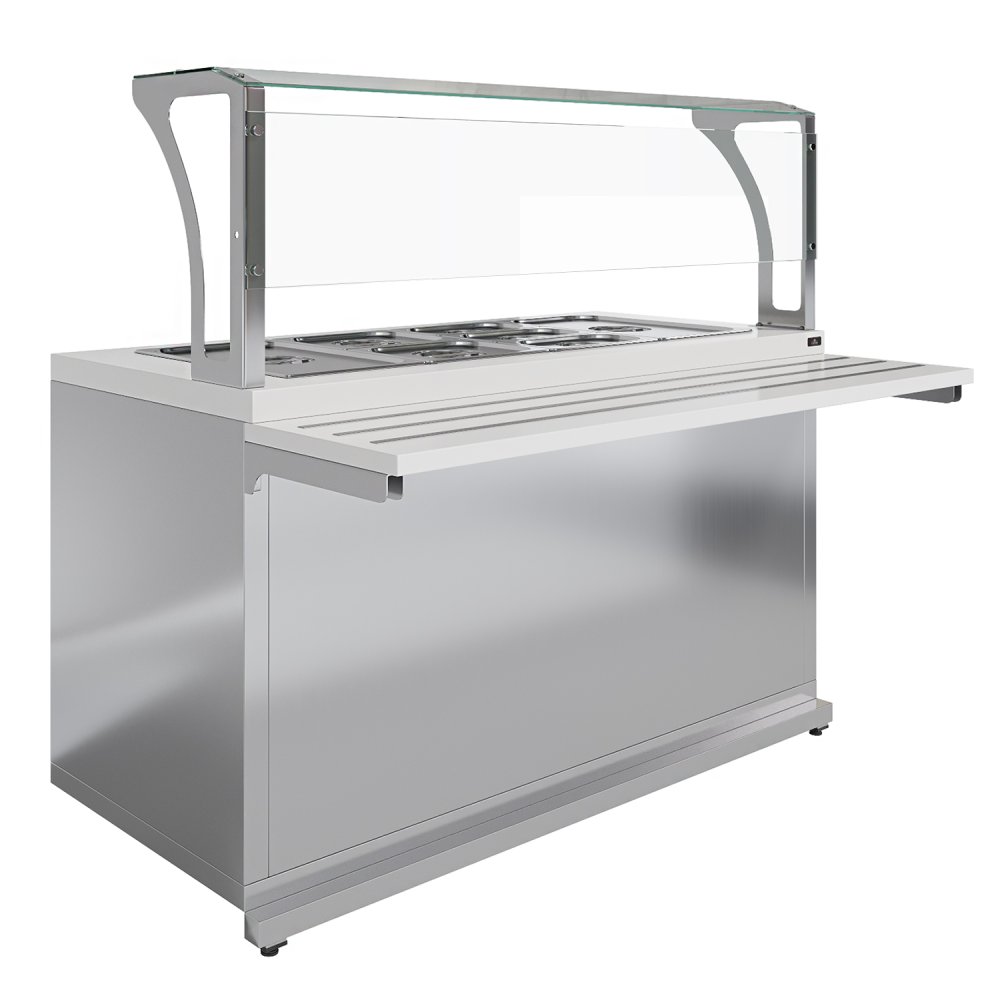 Мармит вторых блюд паровой Luxstahl МВП (С)-1500 Premium (столешница из искусственного камня)