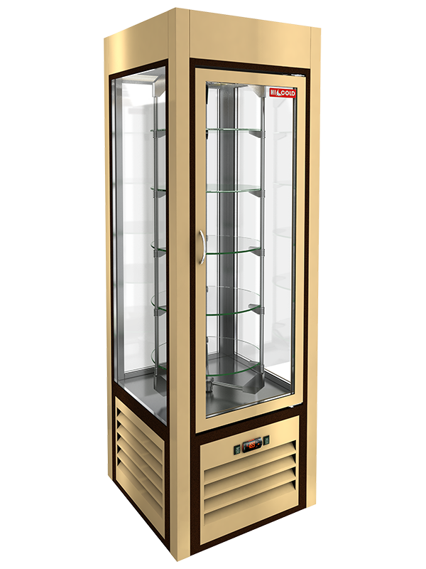 Витрина кондитерская вертикальная HICOLD VRC 350 R Sh Beige 294032