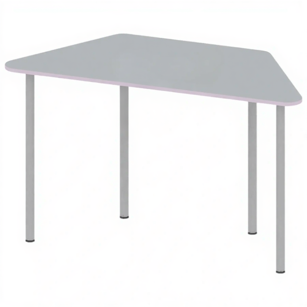 Стол «Трапеция» 1270 мм СТ-ШП-123, серый с лавандовой кромкой