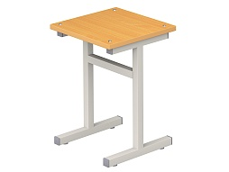 Табурет для школьной столовой 6 г/р ТБР1.6 (бук, м/к серый, квадратная труба)