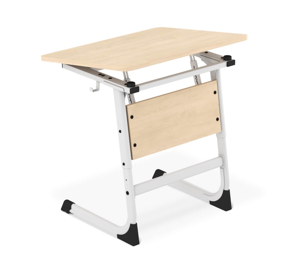 Cтол ученический береза/белый муар SHT-T-TN15/3-5