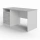 Стол рабочий СрТ-11 (1600х700х750) с тумбой (корпус ЛДСП белый, столешница ЛДСП дуб канадский)