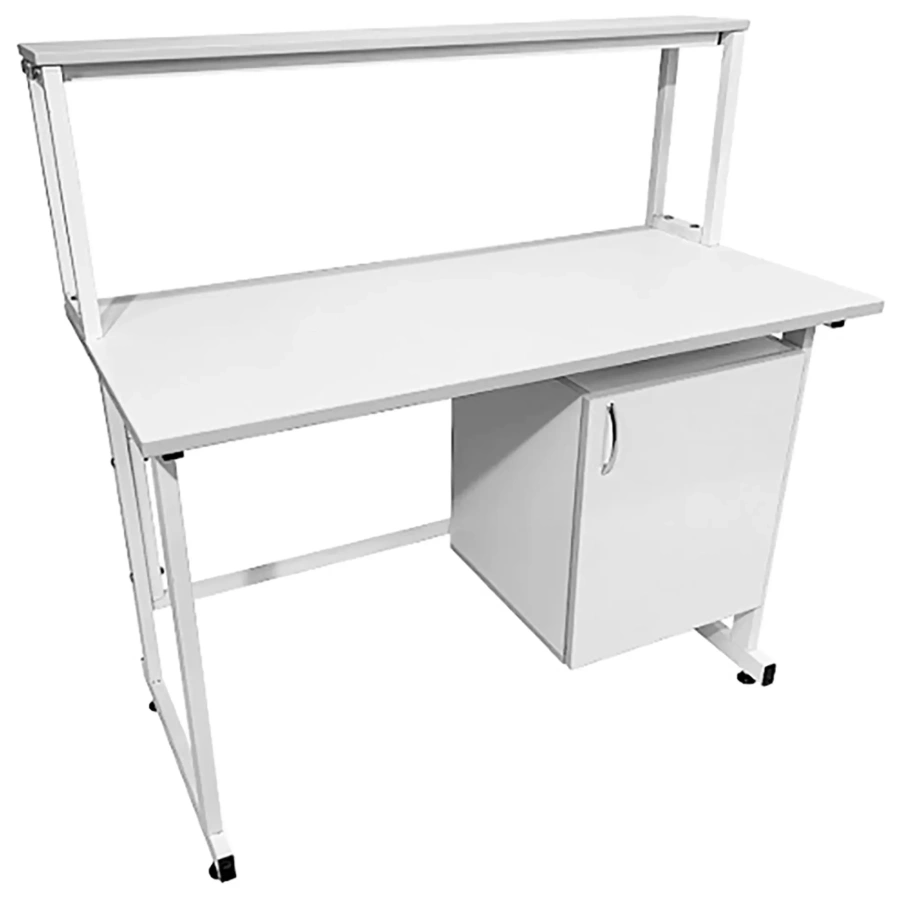 Стол лабораторный с надстройкой СЛн 16.011 (белый)