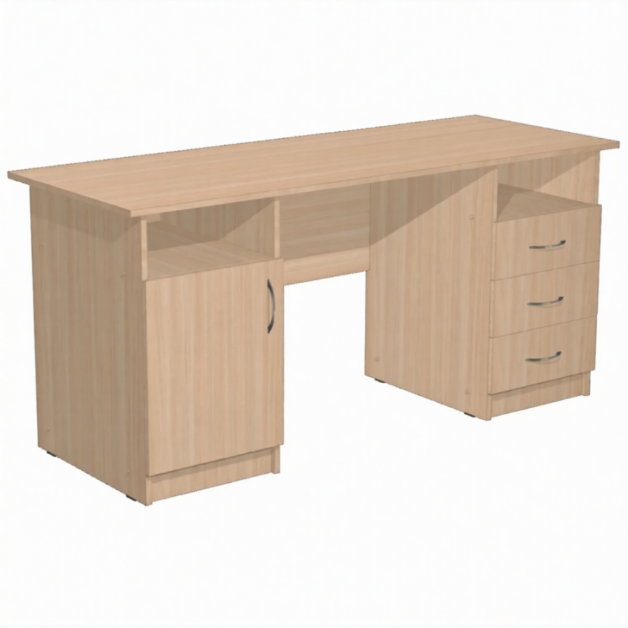 Стол рабочий с двумя тумбами СрТ-4 (ЛДСП бук)