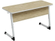 Стол 2-местный школьный 3-5 г/р "Альтер" регулируемый (дуб "Бардолино", м/к белый)